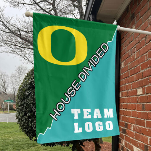 Ducks vs Custom Team House Divided Flag, Personalized House Flag