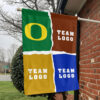 Ducks vs Custom Team House Divided Flag, Personalized NCAA Flag