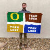 Ducks vs Custom Team House Divided Flag, Personalized NCAA Flag