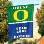 Ducks vs Custom Team House Divided Flag, Personalized Rival Flag