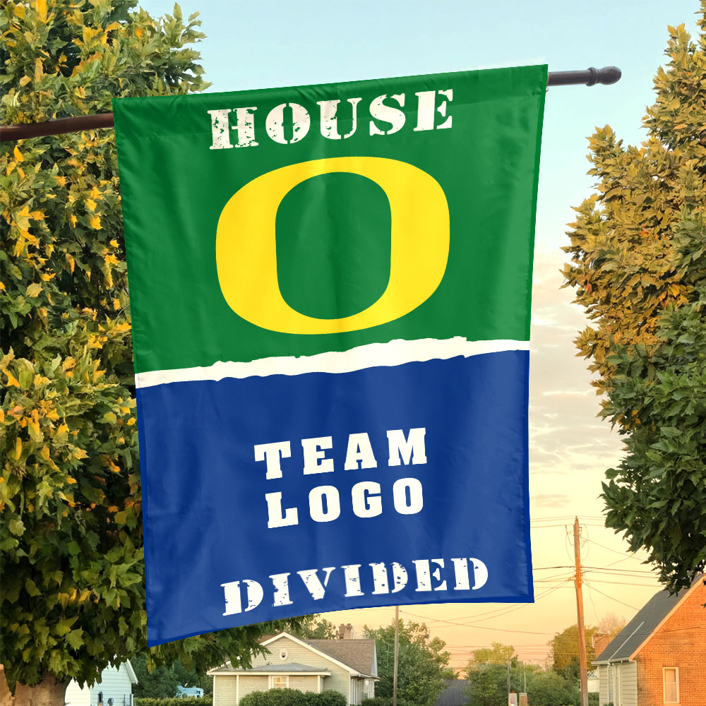 Ducks vs Custom Team House Divided Flag, Personalized Rival Flag Ducks vs Custom Team House Divided Flag, Personalized Rival Flag