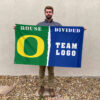 Ducks vs Custom Team House Divided Flag, Personalized Rival Flag 2 Ducks vs Custom Team House Divided Flag, Personalized Rival Flag
