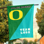 Ducks vs Custom Team House Divided Flag, Personalized Spirit Flag