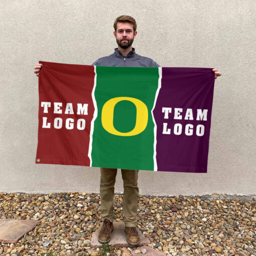 Ducks vs Custom Team House Divided Flag, Personalized Split Flag