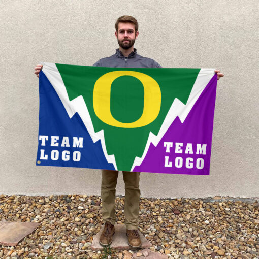 Ducks vs Custom Team House Divided Flag, Personalized Team Flag