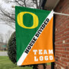 Ducks vs Custom Team House Divided Flag, Personalized Two Team Flag