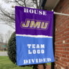 Dukes vs Custom Team House Divided Flag, NCAA College Flag 1 Dukes vs Custom Team House Divided Flag, NCAA College Flag