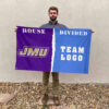 Dukes vs Custom Team House Divided Flag, NCAA College Flag 2 Dukes vs Custom Team House Divided Flag, NCAA College Flag