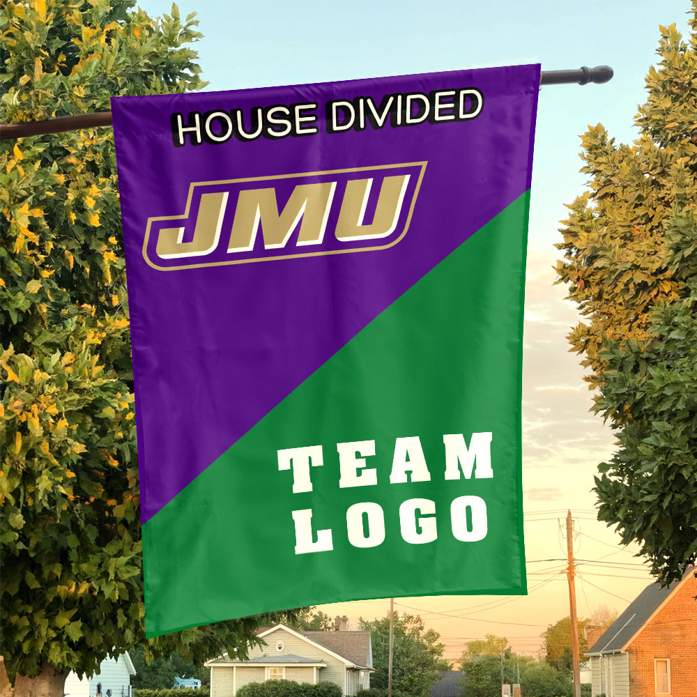 Dukes vs Custom Team House Divided Flag, NCAA Custom Flag Dukes vs Custom Team House Divided Flag, NCAA Custom Flag
