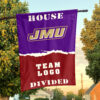 Dukes vs Custom Team House Divided Flag, NCAA House Flag