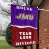 Dukes vs Custom Team House Divided Flag, NCAA House Flag 1 Dukes vs Custom Team House Divided Flag, NCAA House Flag