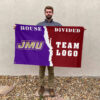 Dukes vs Custom Team House Divided Flag, NCAA House Flag 2 Dukes vs Custom Team House Divided Flag, NCAA House Flag