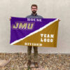 Dukes vs Custom Team House Divided Flag, NCAA Rivalry Flag 2 Dukes vs Custom Team House Divided Flag, NCAA Rivalry Flag