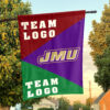 Dukes vs Custom Team House Divided Flag, NCAA Spirit Flag