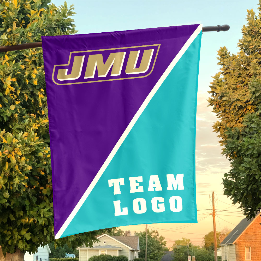 Dukes vs Custom Team House Divided Flag, NCAA Split Flag Dukes vs Custom Team House Divided Flag, NCAA Split Flag
