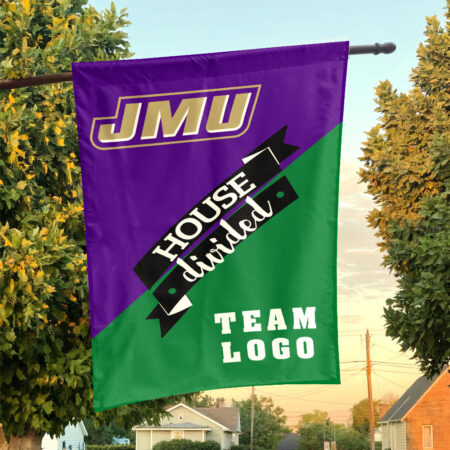 Dukes vs Custom Team House Divided Flag, NCAA Team Flag