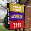 Dukes vs Custom Team House Divided Flag, NCAA Two Team Flag 1 Dukes vs Custom Team House Divided Flag, NCAA Two Team Flag