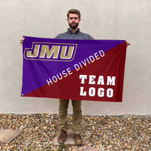 Dukes vs Custom Team House Divided Flag, Personalized Split Flag Dukes vs Custom Team House Divided Flag, Personalized Split Flag