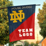 Fighting Irish vs Custom Team House Divided Flag, College Custom Flag