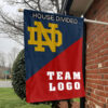 Fighting Irish vs Custom Team House Divided Flag, College Custom Flag