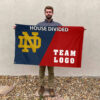 Fighting Irish vs Custom Team House Divided Flag, College Custom Flag