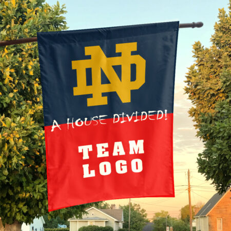 Fighting Irish vs Custom Team House Divided Flag, Custom College Flag