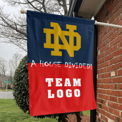 Fighting Irish vs Custom Team House Divided Flag, Custom College Flag