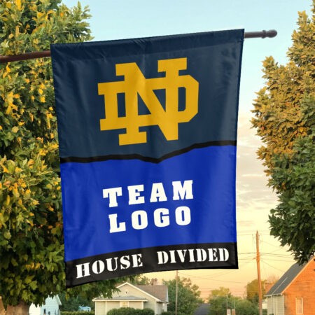 Fighting Irish vs Custom Team House Divided Flag, Custom Game Day Flag