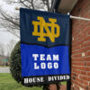 Fighting Irish vs Custom Team House Divided Flag, Custom Game Day Flag