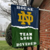 Fighting Irish vs Custom Team House Divided Flag, Custom House Flag