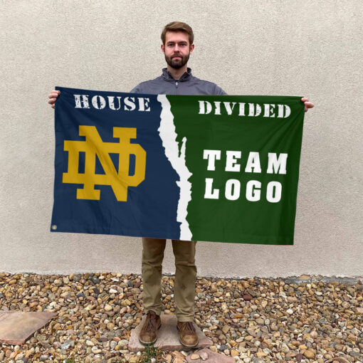 Fighting Irish vs Custom Team House Divided Flag, Custom House Flag