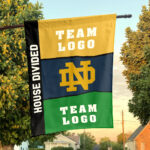 Fighting Irish vs Custom Team House Divided Flag, Custom NCAA Split Team Flag