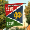 Fighting Irish vs Custom Team House Divided Flag, Custom Rival Flag