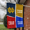 Fighting Irish vs Custom Team House Divided Flag, Custom Rivalry Flag