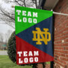 Fighting Irish vs Custom Team House Divided Flag, Custom Spirit Flag