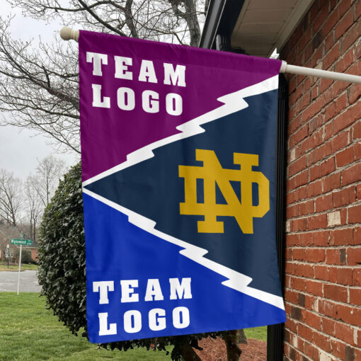 Fighting Irish vs Custom Team House Divided Flag, Custom Split Flag