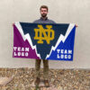 Fighting Irish vs Custom Team House Divided Flag, Custom Split Flag