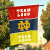 Fighting Irish vs Custom Team House Divided Flag, Custom Team Flag