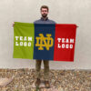 Fighting Irish vs Custom Team House Divided Flag, Custom Two Team Flag 2 Fighting Irish vs Custom Team House Divided Flag, Custom Two Team Flag