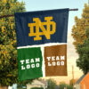 Fighting Irish vs Custom Team House Divided Flag, NCAA College Flag