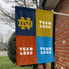 Fighting Irish vs Custom Team House Divided Flag, NCAA Custom Flag