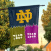 Fighting Irish vs Custom Team House Divided Flag, NCAA Game Day Flag