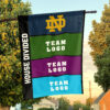 Fighting Irish vs Custom Team House Divided Flag, NCAA Rival Flag