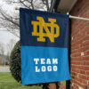 Fighting Irish vs Custom Team House Divided Flag, NCAA Rivalry Flag