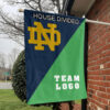 Fighting Irish vs Custom Team House Divided Flag, NCAA Team Flag