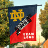 Fighting Irish vs Custom Team House Divided Flag, NCAA Two Team Flag