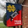 Fighting Irish vs Custom Team House Divided Flag, NCAA Two Team Flag