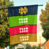 Fighting Irish vs Custom Team House Divided Flag, Personalized College Flag