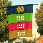 Fighting Irish vs Custom Team House Divided Flag, Personalized College Flag