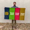 Fighting Irish vs Custom Team House Divided Flag, Personalized College Flag 2 Fighting Irish vs Custom Team House Divided Flag, Personalized College Flag